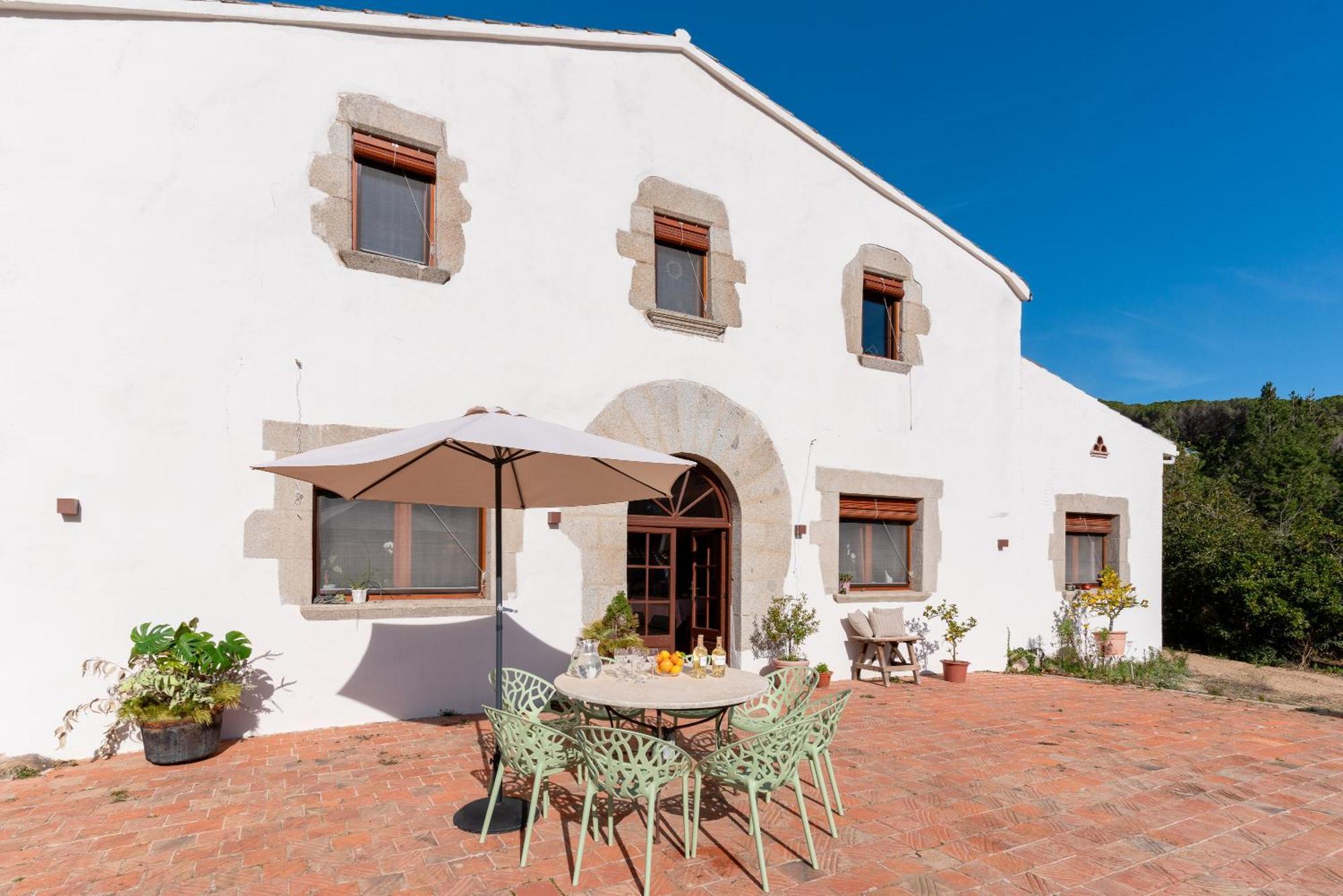 La Terraza - Grosszuegiges Appartment In Katalanischer Masia Sant Iscle de Vallalta Kültér fotó