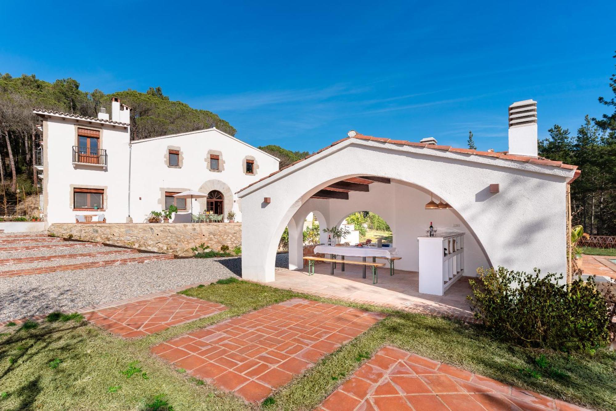 La Terraza - Grosszuegiges Appartment In Katalanischer Masia Sant Iscle de Vallalta Kültér fotó